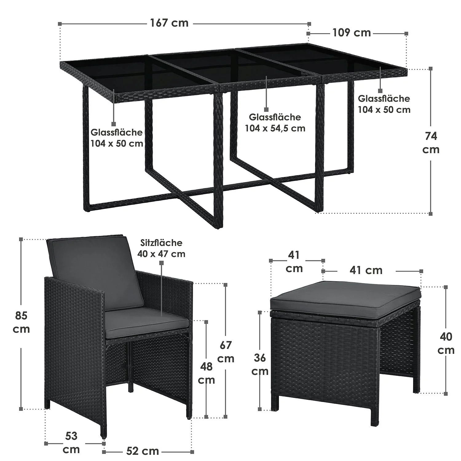 Ensemble de salon Baracoa L en polyrotin 2025
