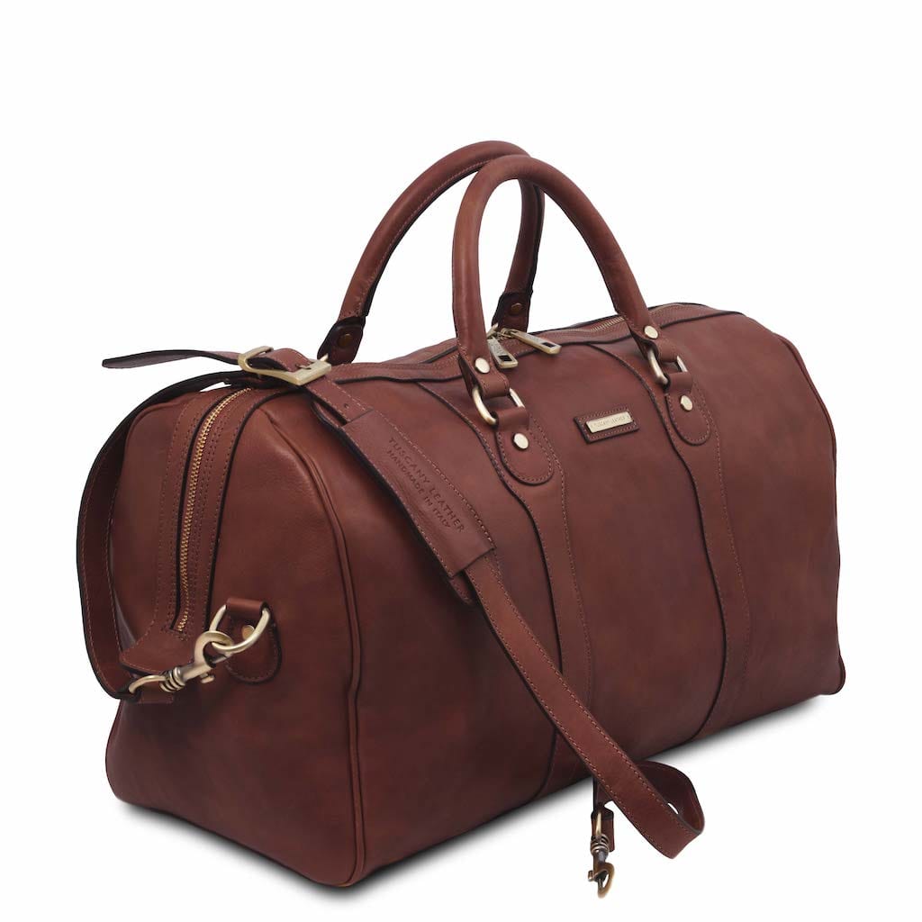 Oslo - Travel leather duffel bag - Weekender bag | TL141913