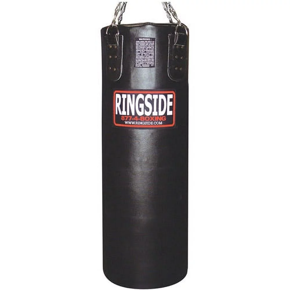 Ringside blød læderpolstret boksesæk – 28 kg sort