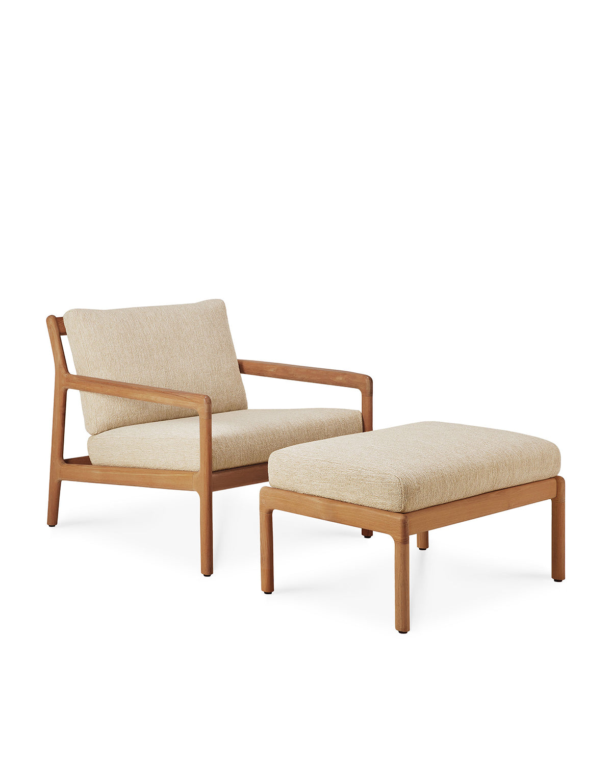 Jack Outdoor Footstool - Teak with Natural