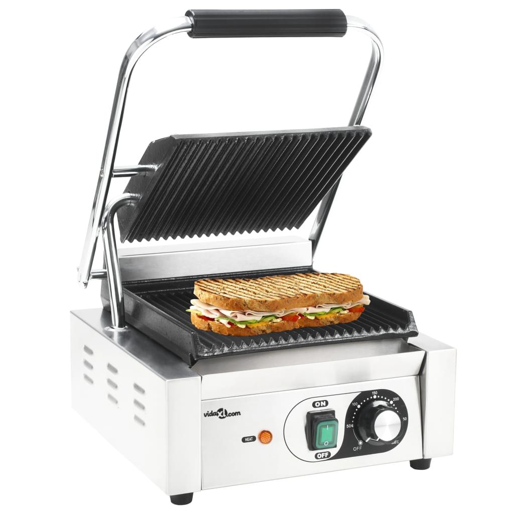 Ribbegrill i rustfrit stål 1800W 31x30,5x20cm Vidaxl
