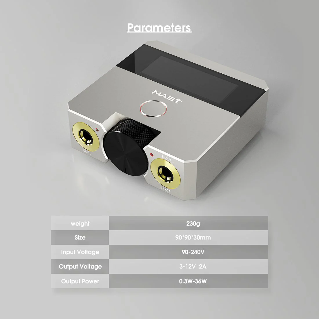 Mast Skate Dual-Mode-Netzteil mit Kickstart-Funktion für Tätowierer