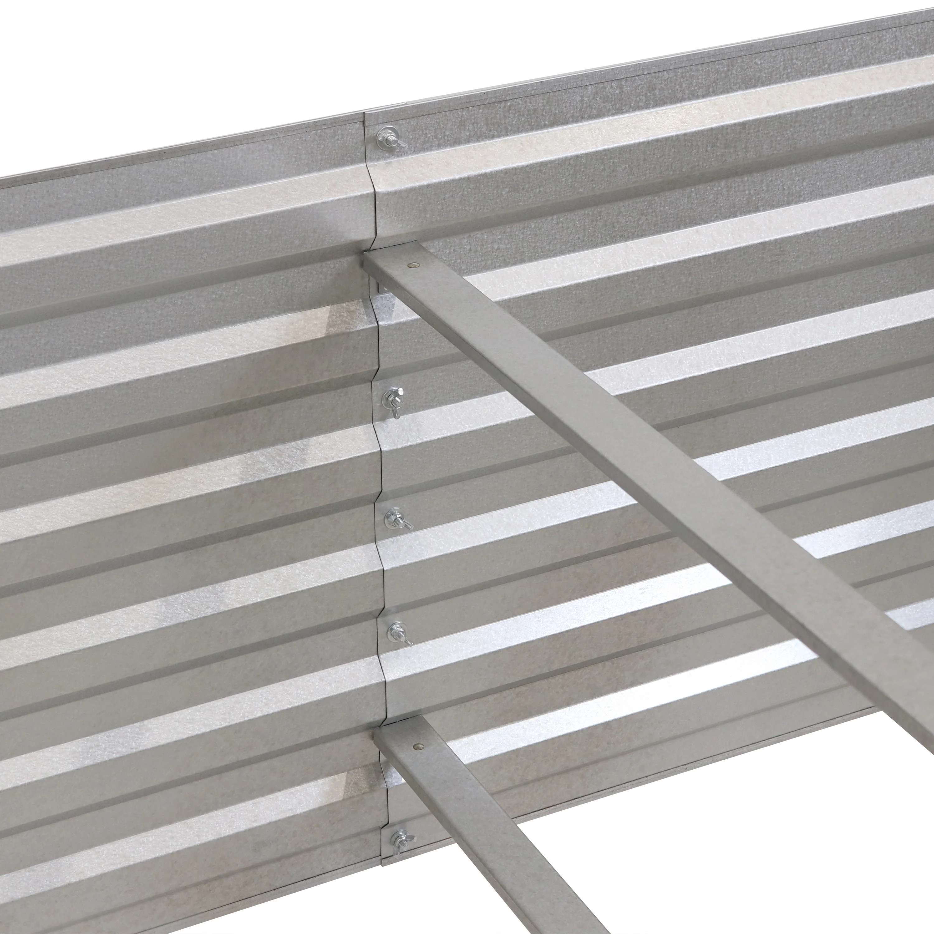 Potager surélevé rectangulaire Sunnydaze 2025 en acier galvanisé - 180 cm