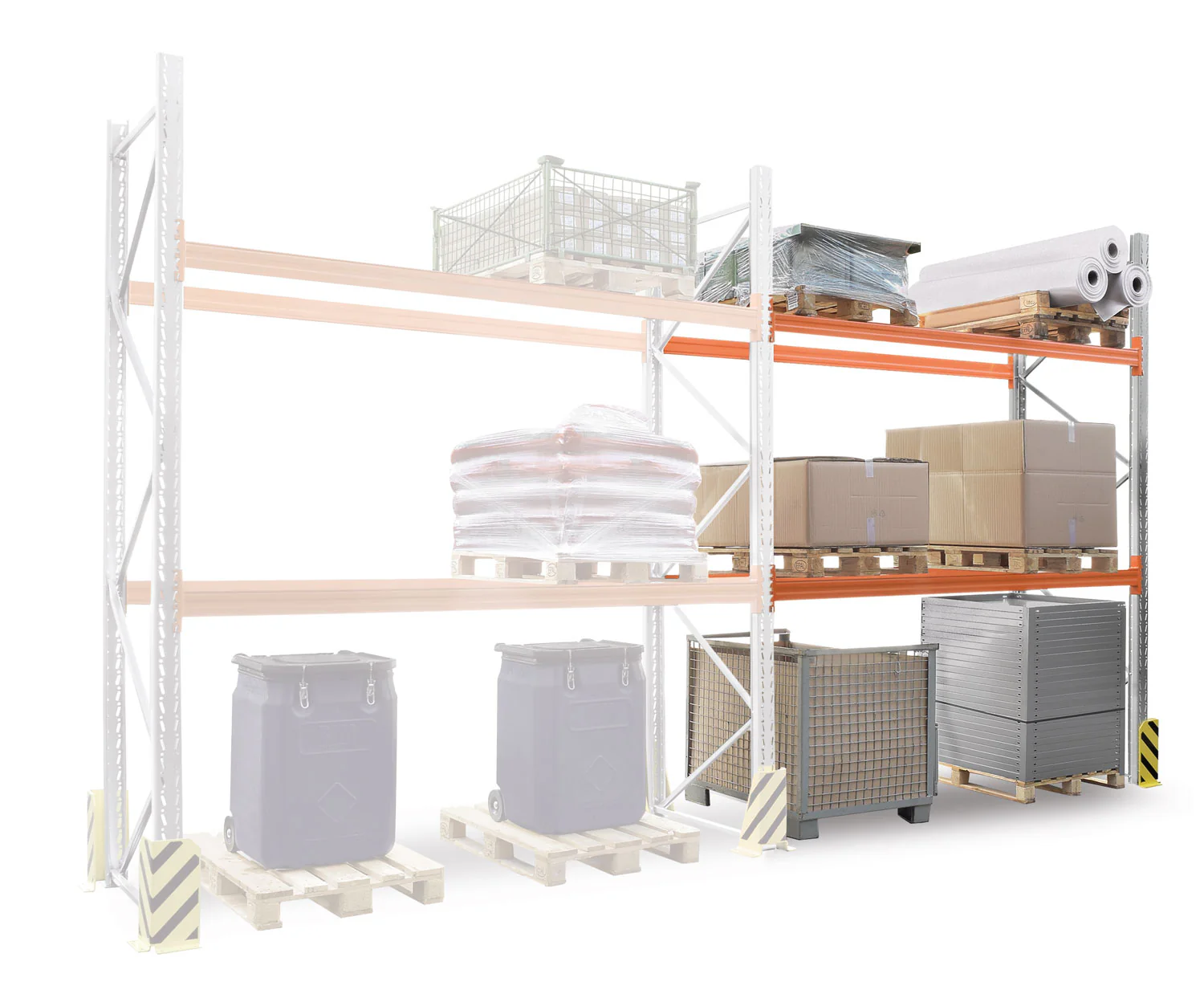 Aktionsangebot 2025! SLP KENO Palettenregalsystem 336 x 570 x 110 cm, Tragfähigkeit pro Ebene: 3.000 kg