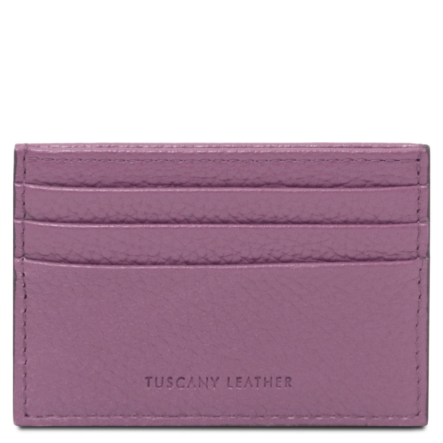 Leather card holder - 6 cards, pebbled leather | TL142472