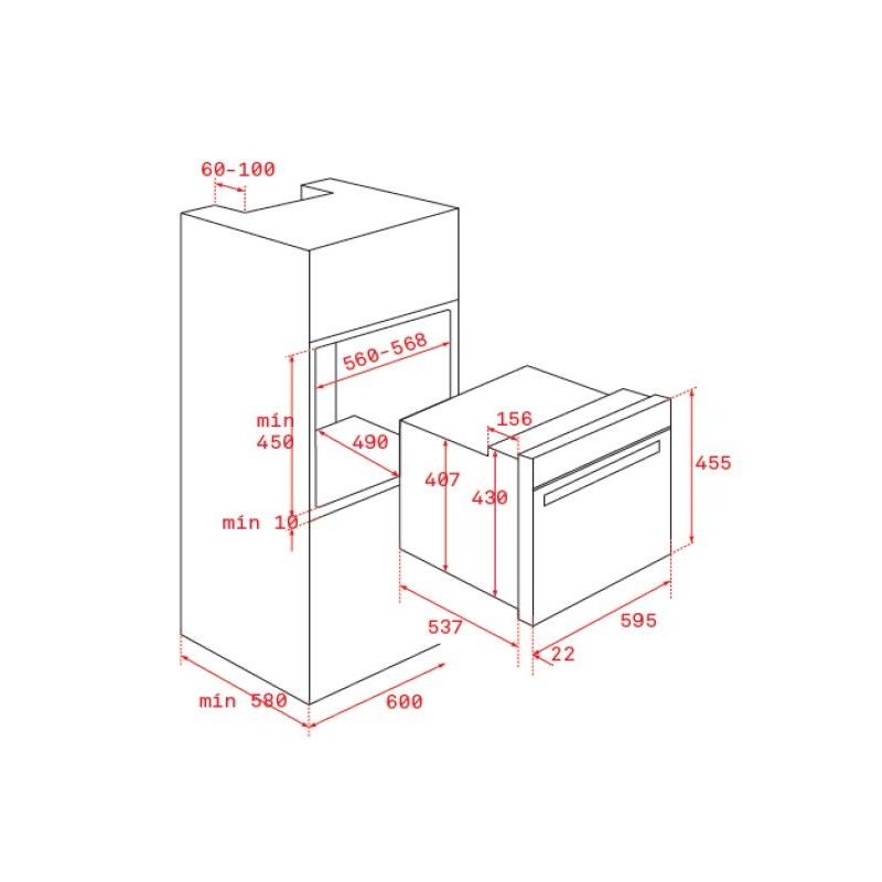 Teka HLC8400 Backofen Grau 45cm 111130004