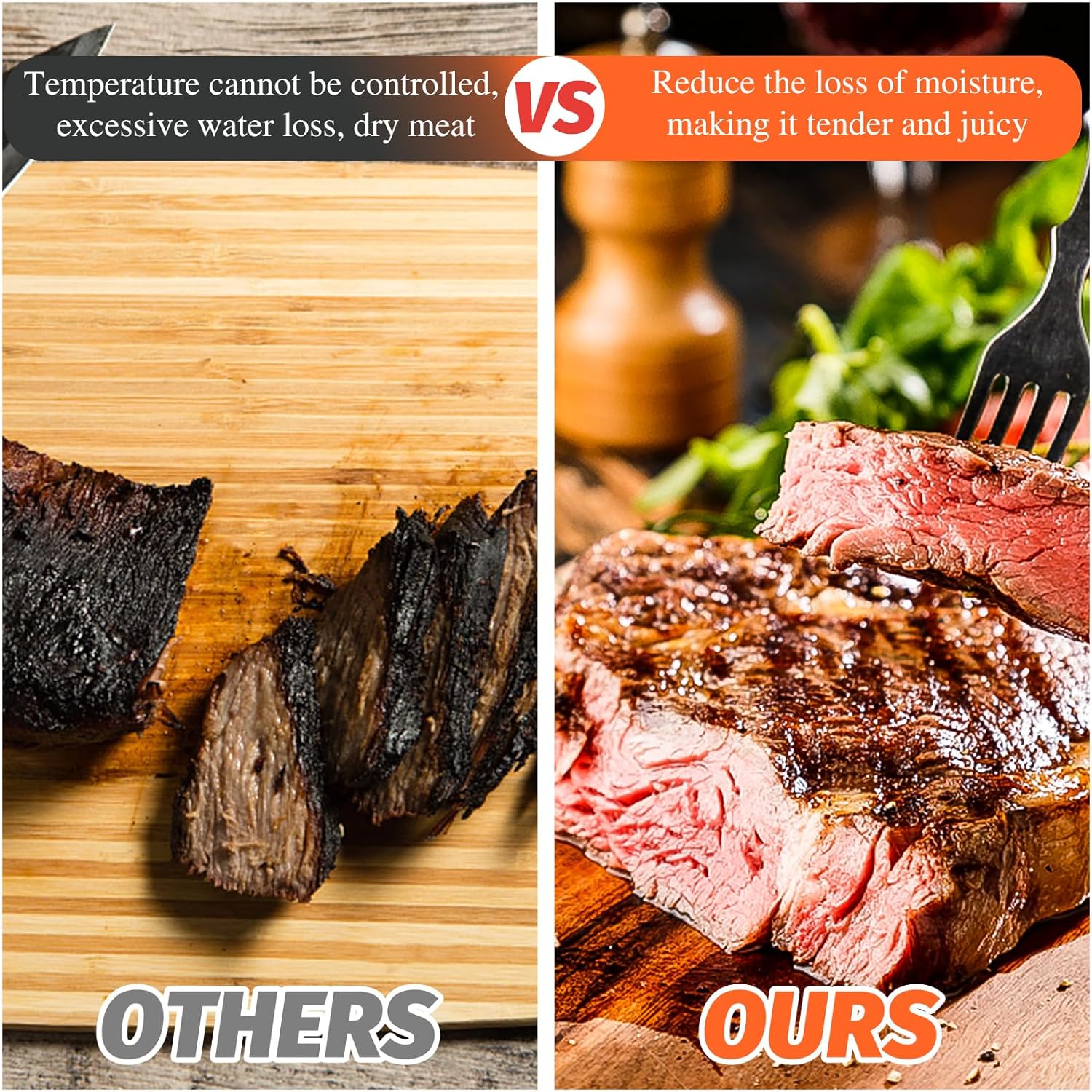 Tragbarer Pelletgrill und Smoker. 8-in-1-Elektrogrill für Wohnmobile, Picknicks und Outdoor-Küche. Mit intelligenter Temperaturregelung und Heißdampftechnologie.