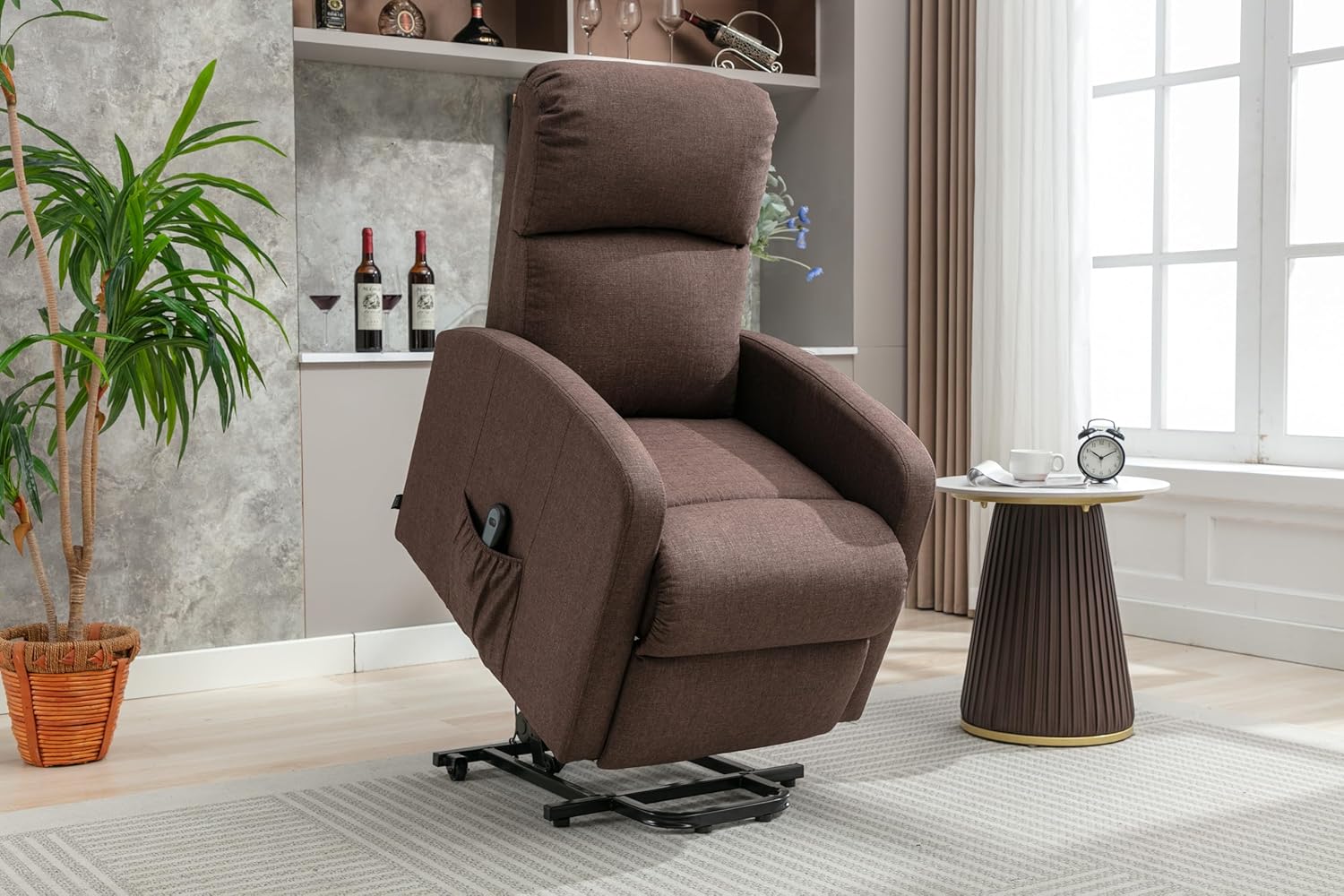 Astan Hogar Relaxsessel mit Hebefunktion, elektrisch verstellbar, Stoffbezug, Premium Plus Modell AH-AR30630NG