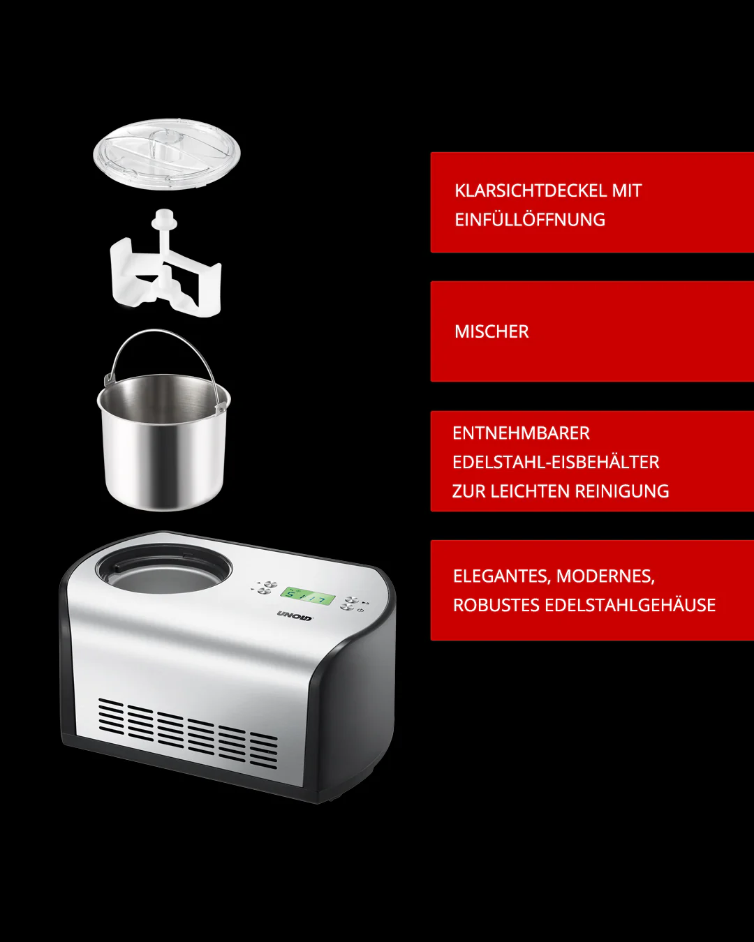 2025 Ein Eiswürfelbereiter 1,2 l