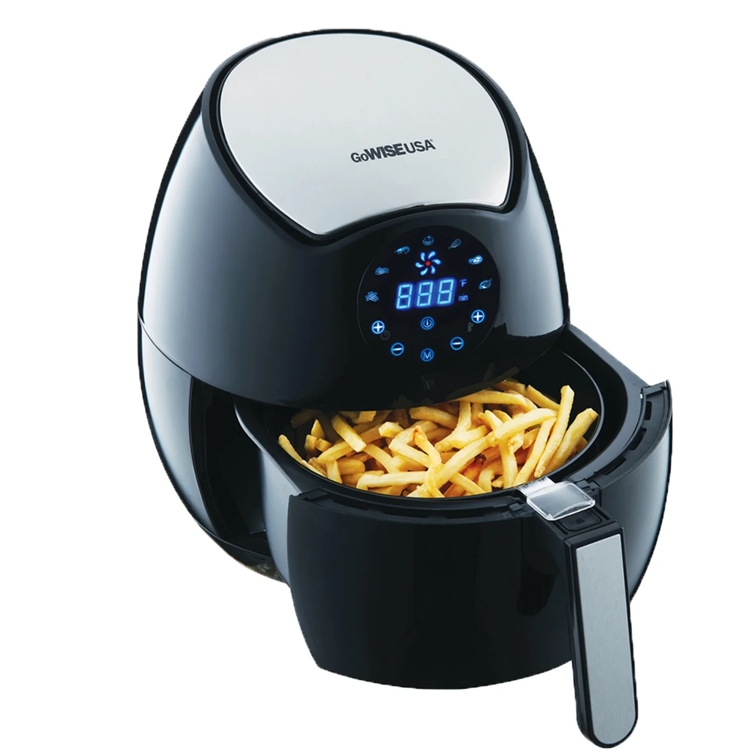 Friteuse à air électrique GoWISE USA GW22621 de 4e génération. Noire. 3,5 litres. 1400 W. Neuve.
