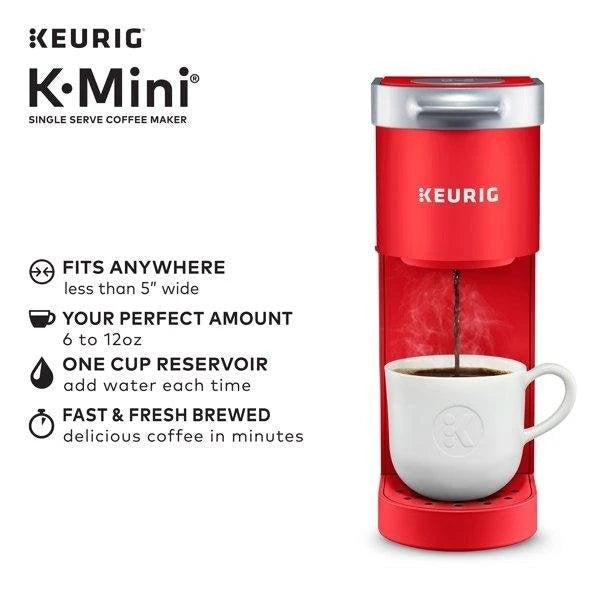 Keurig K-Mini kaffemaskine, til én kop, valmuerød