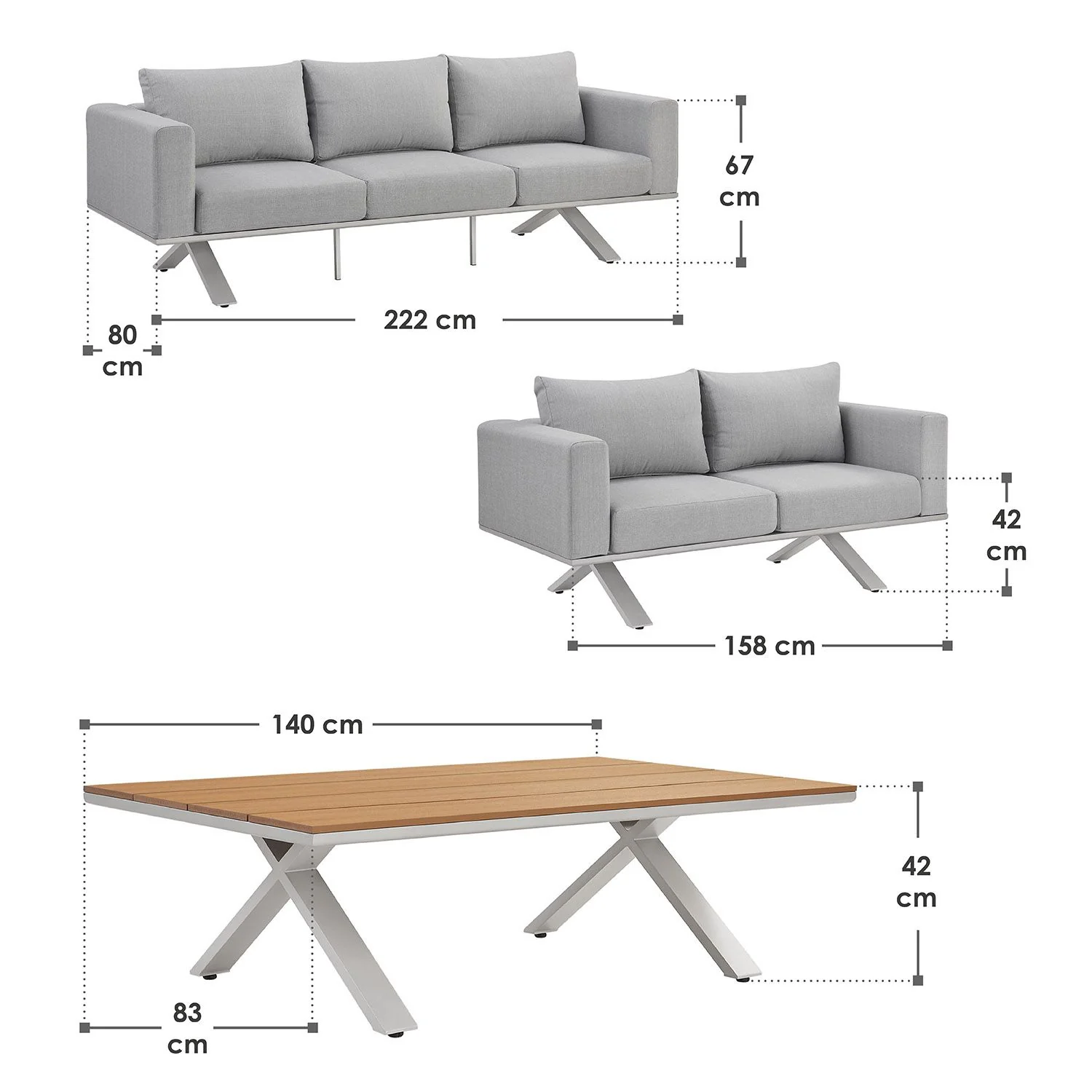 Ensemble de mobilier de jardin haut de gamme Alexandria 2025