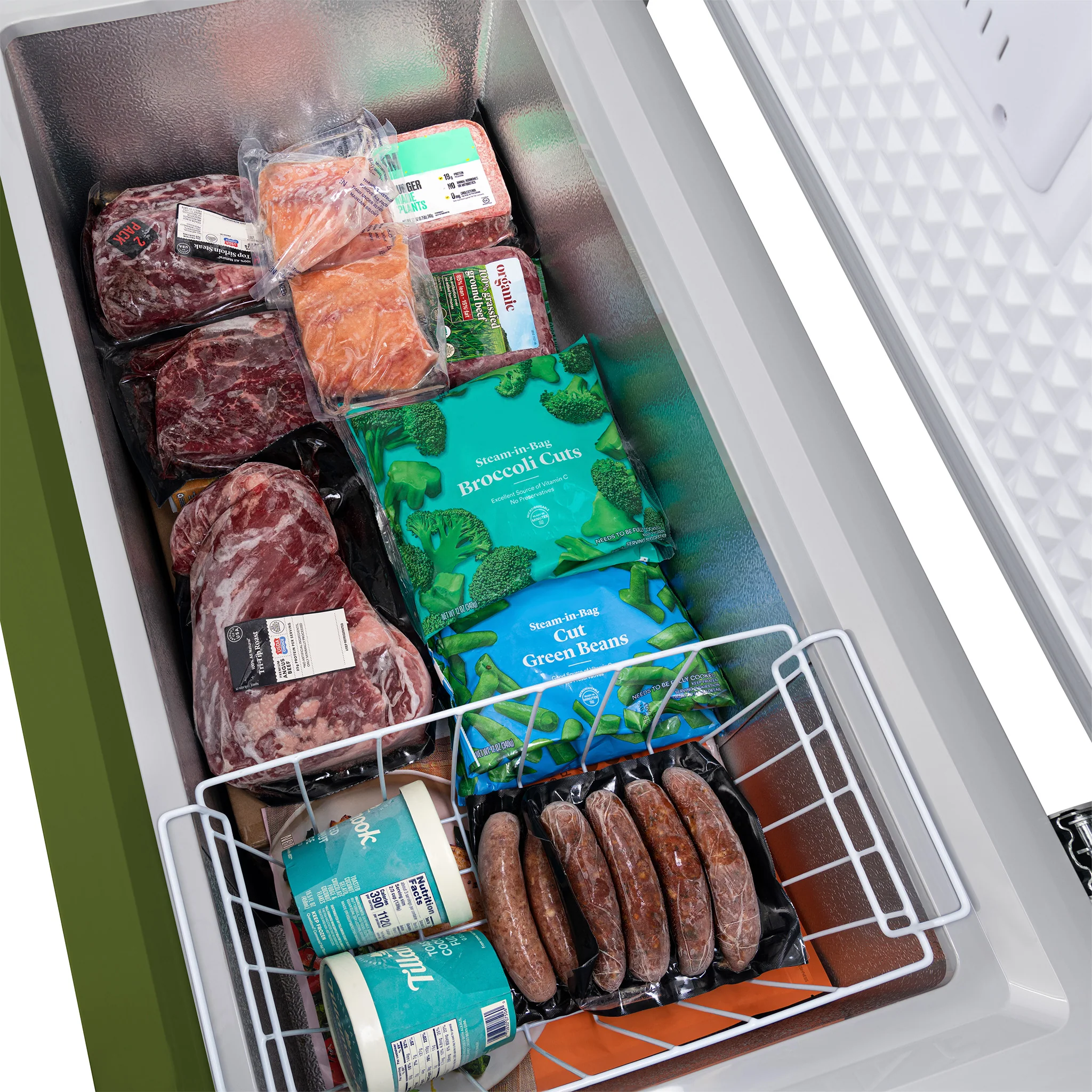 2025 Newair kompakt opretstående fryser – 6,7 cu ft – Militærgrøn