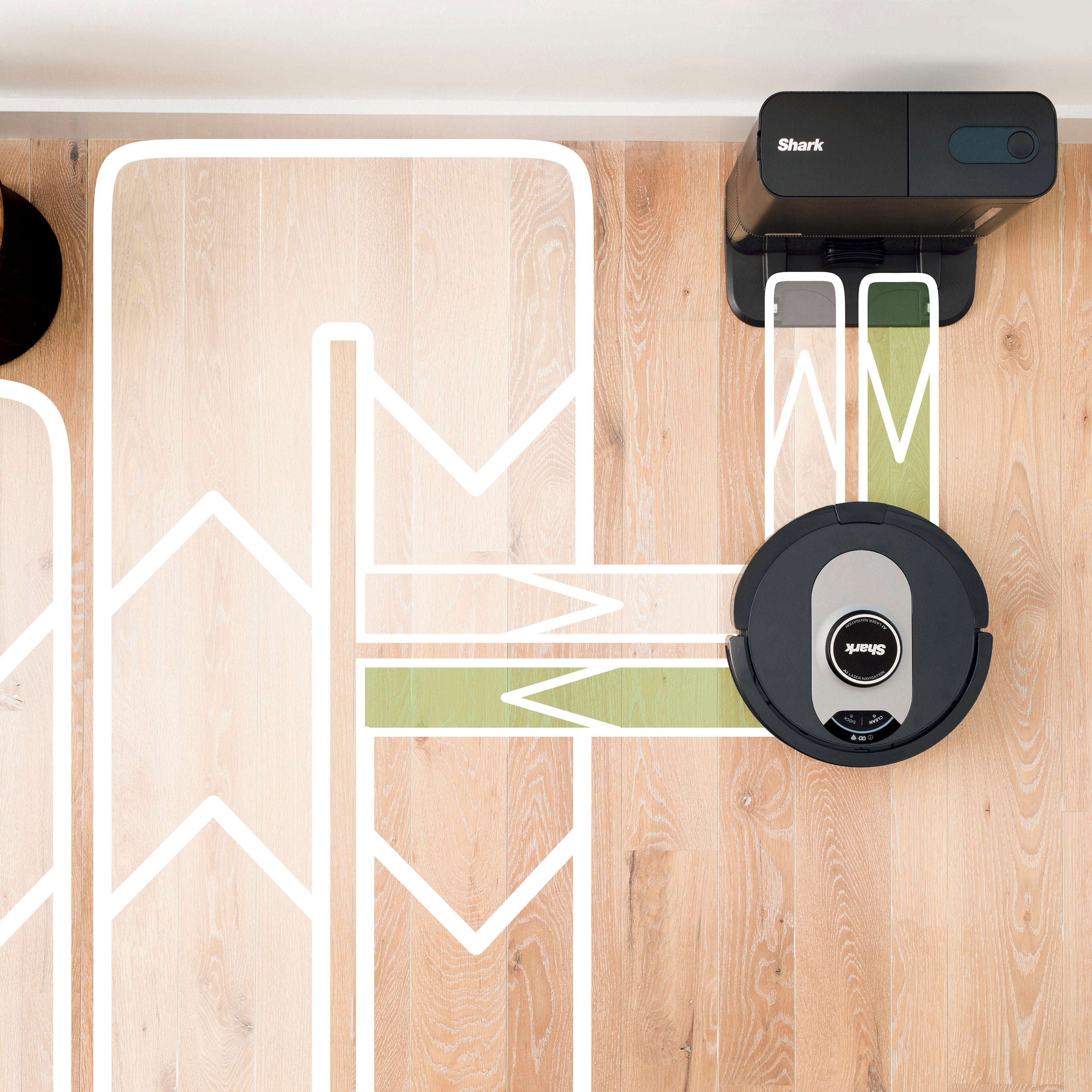 Aspirateur robot Shark 2025 – AI Ultra avec nettoyage Matrix Clean. Cartographie de la maison. Base autonettoyante sans sac HEPA. Connectivité Wi-Fi – Noir