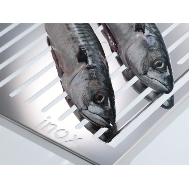 Grillrost aus Edelstahl, geeignet zum Zubereiten von Fisch und Gemüse