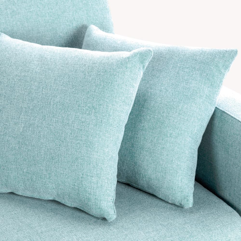 Don Descanso Reine 3-Sitzer-Schlafsofa, Stoffbezug, Click-Clack-Öffnungssystem, Sofa-Maße: 201 x 73 x 79 cm, Bett-Maße: 201 x 99 x 42 cm, inklusive 2 Kissen, Hellgrau