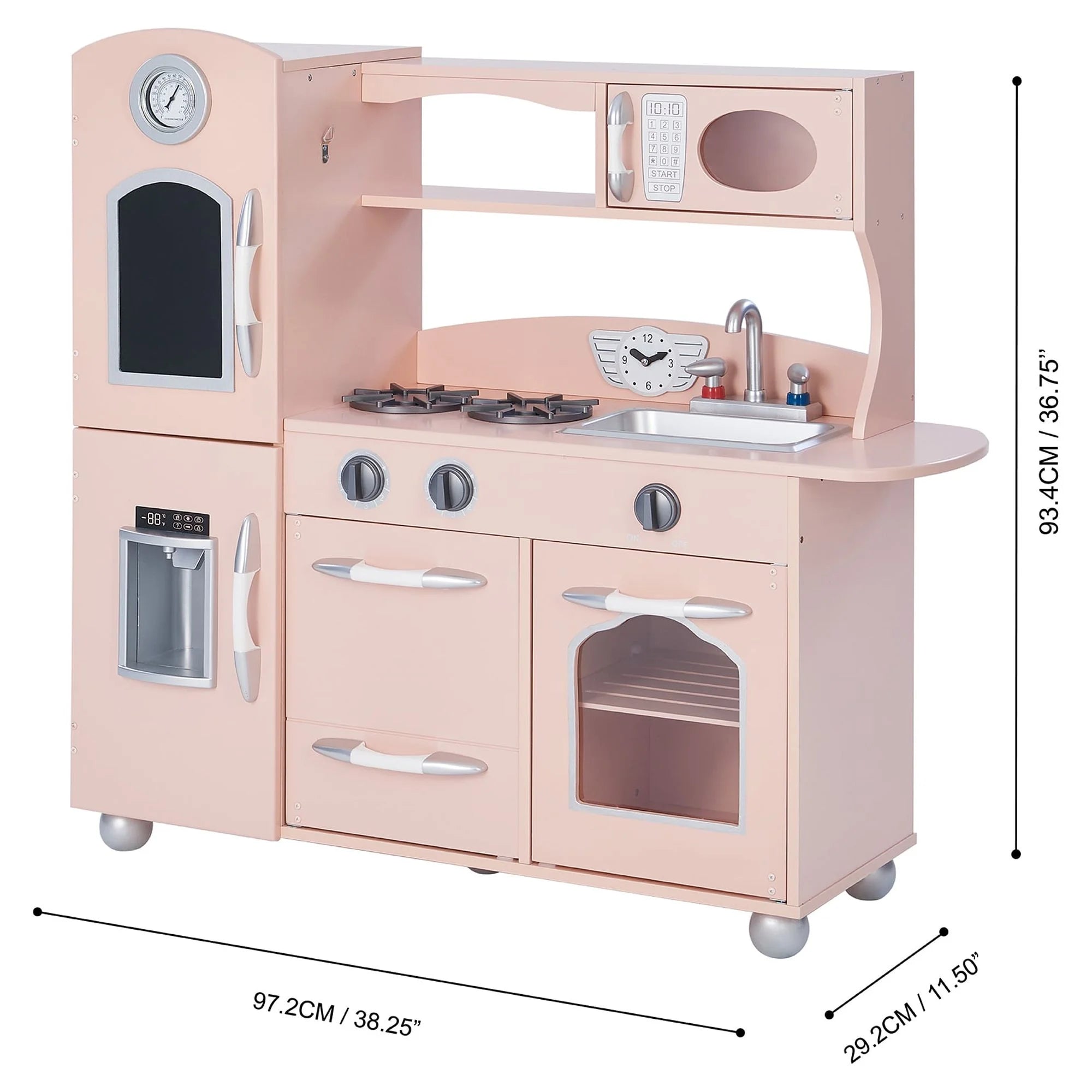 Little Chef Westchester Retro-Spielküche aus Holz, Rosa