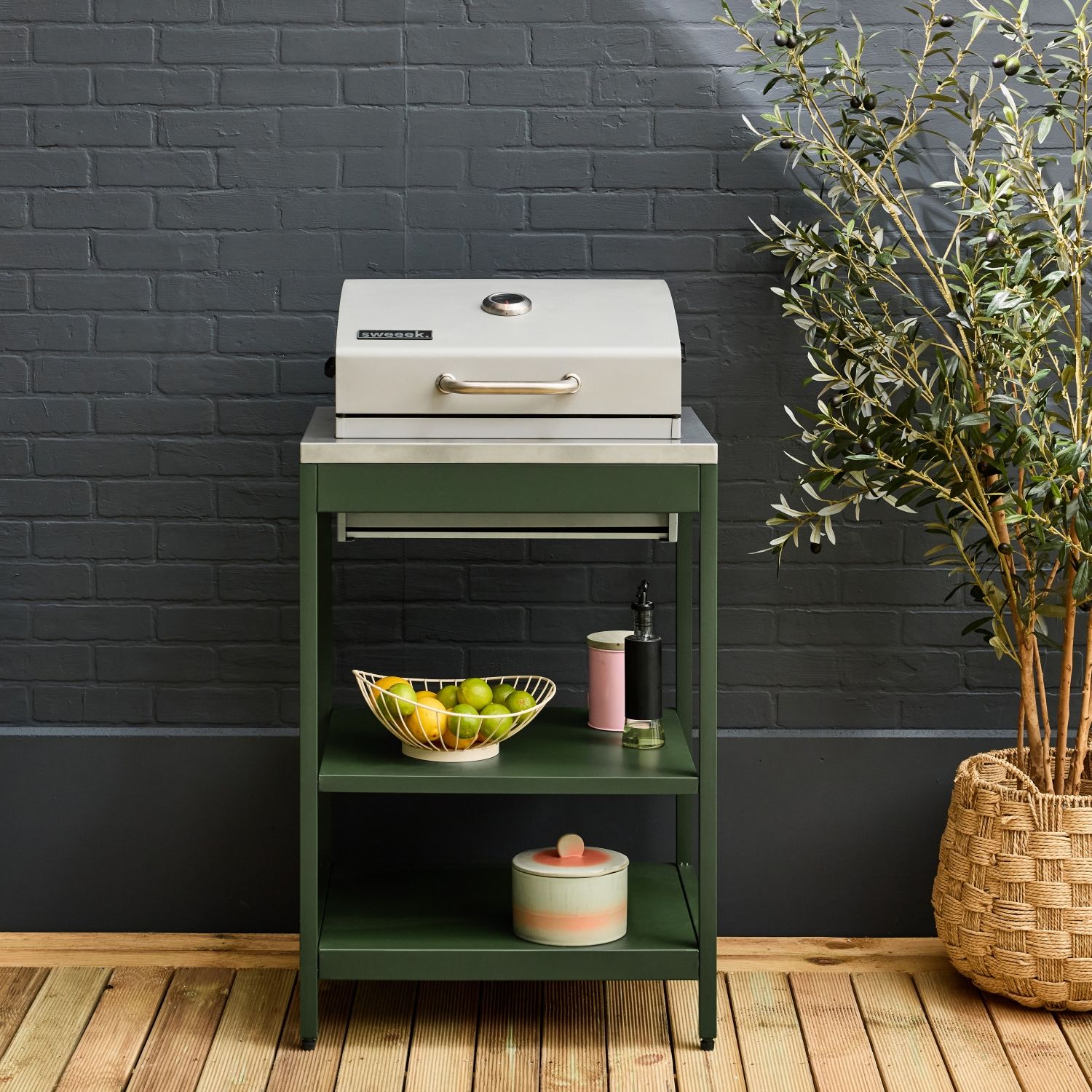 Holzkohlegrill, Edelstahl, Chromrost, 2