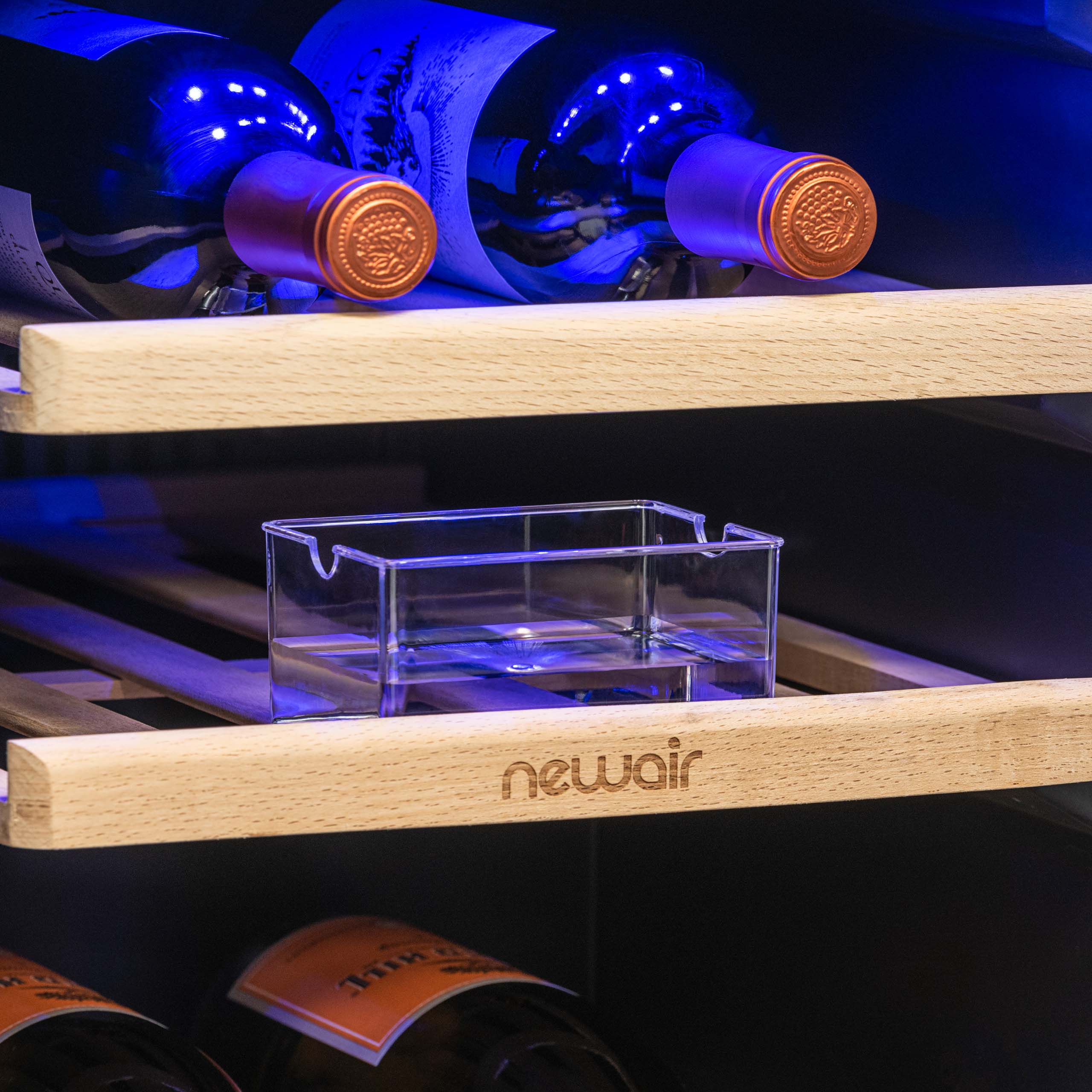 2025 Newair® Indbygget drikkevarekøleskab med dobbelt zoner – 48 dåser og 9 flasker – 15 tommer