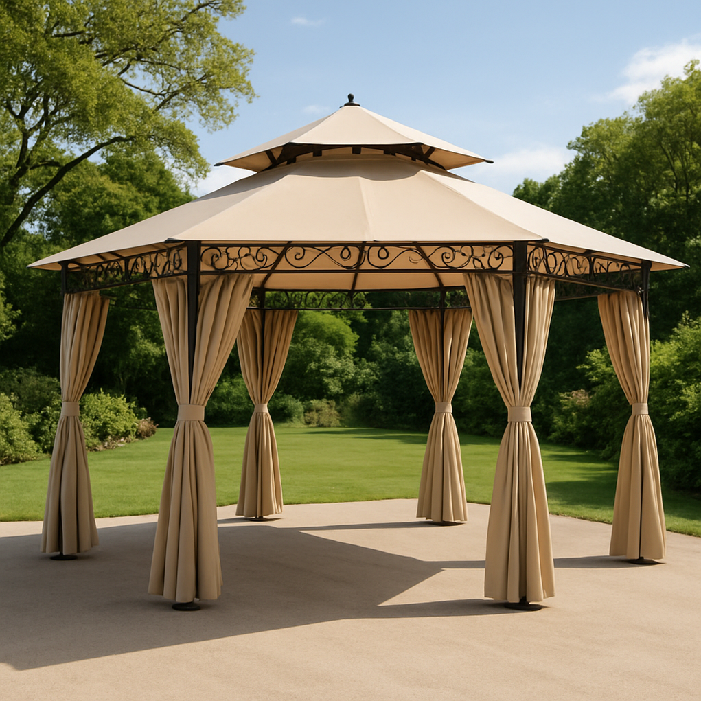 Gazebos 400x300x290 cm Beige MowDOWe427ZD