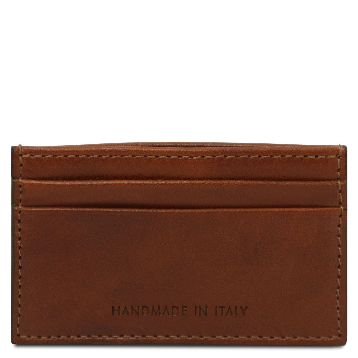 Leather card holder - 4 cards in smooth, full-grain leather | TL142473