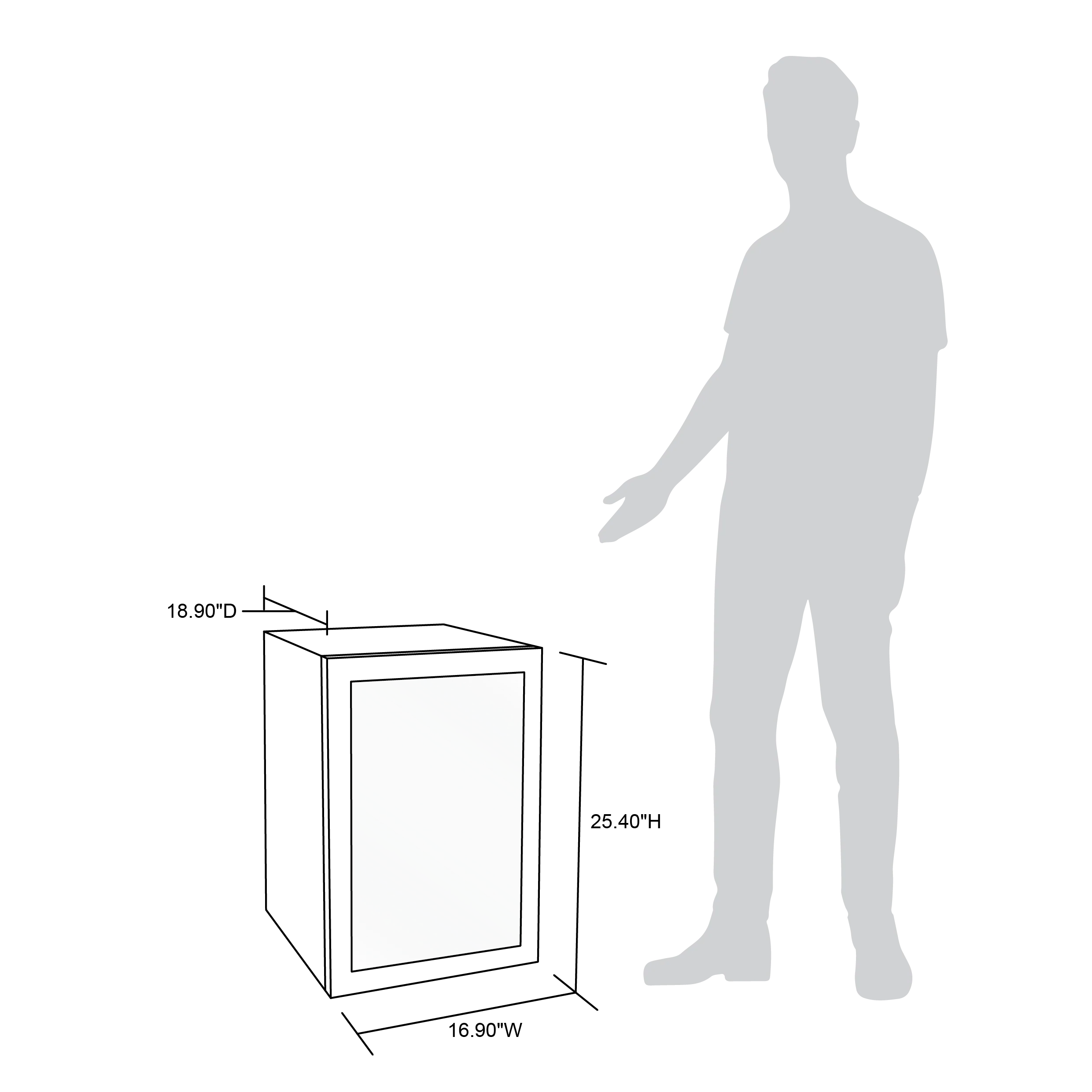2025 Newair® Freistehender Getränkekühlschrank aus Edelstahl – 90 Dosen – 17