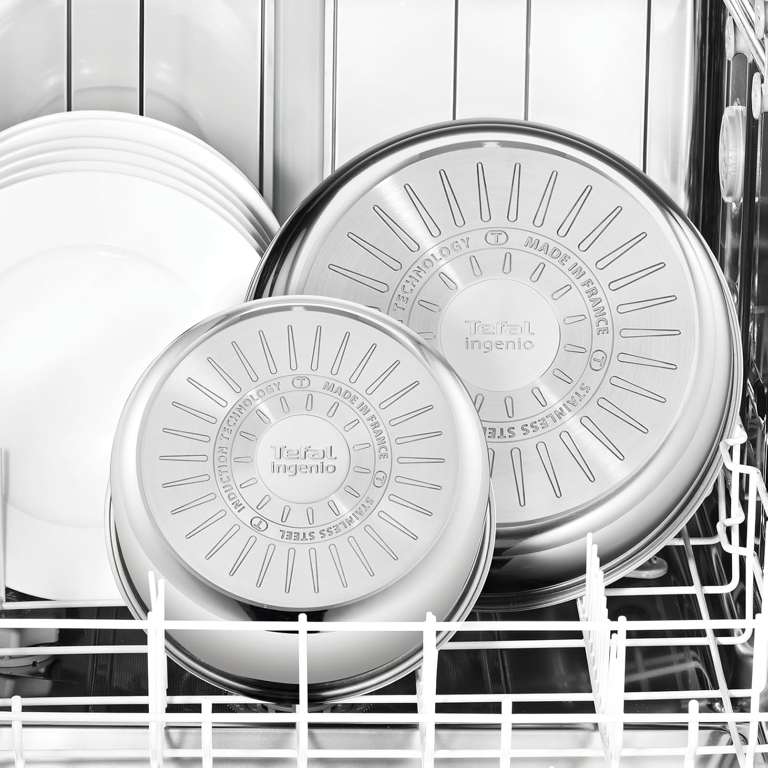 Tefal Ingenio Preference On Set: 2 Bratpfannen (24/28 cm) + 2 Stielkasserollen (16/20 cm) + 24 cm Topf + 26 cm Wok + 2 abnehmbare Griffe + 5 Zubehörteile | Induktionsgeeignet, antihaftbeschichtet, PFOA-frei