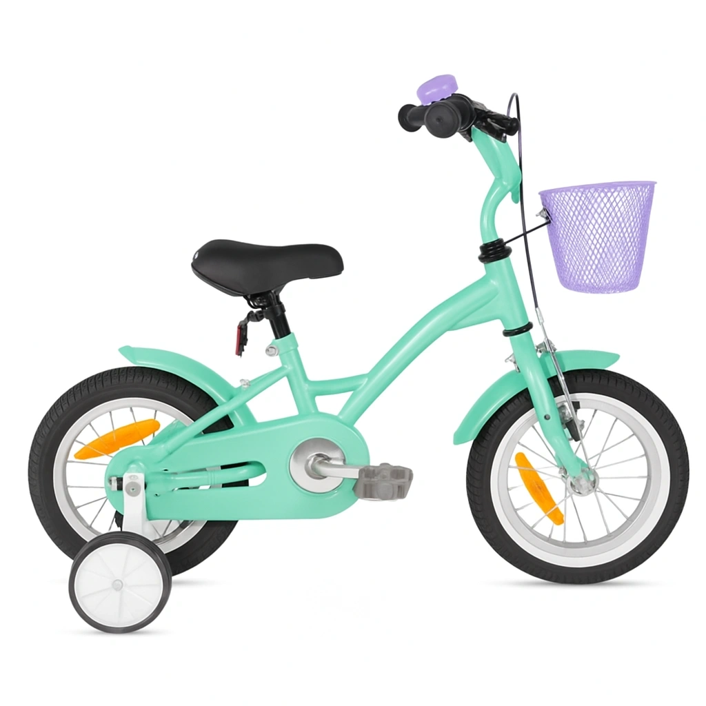 Vélo enfant, vert aigue-marine, en plastique, pour usage urbain, taille 14 pouces - OHXocoKu88dU