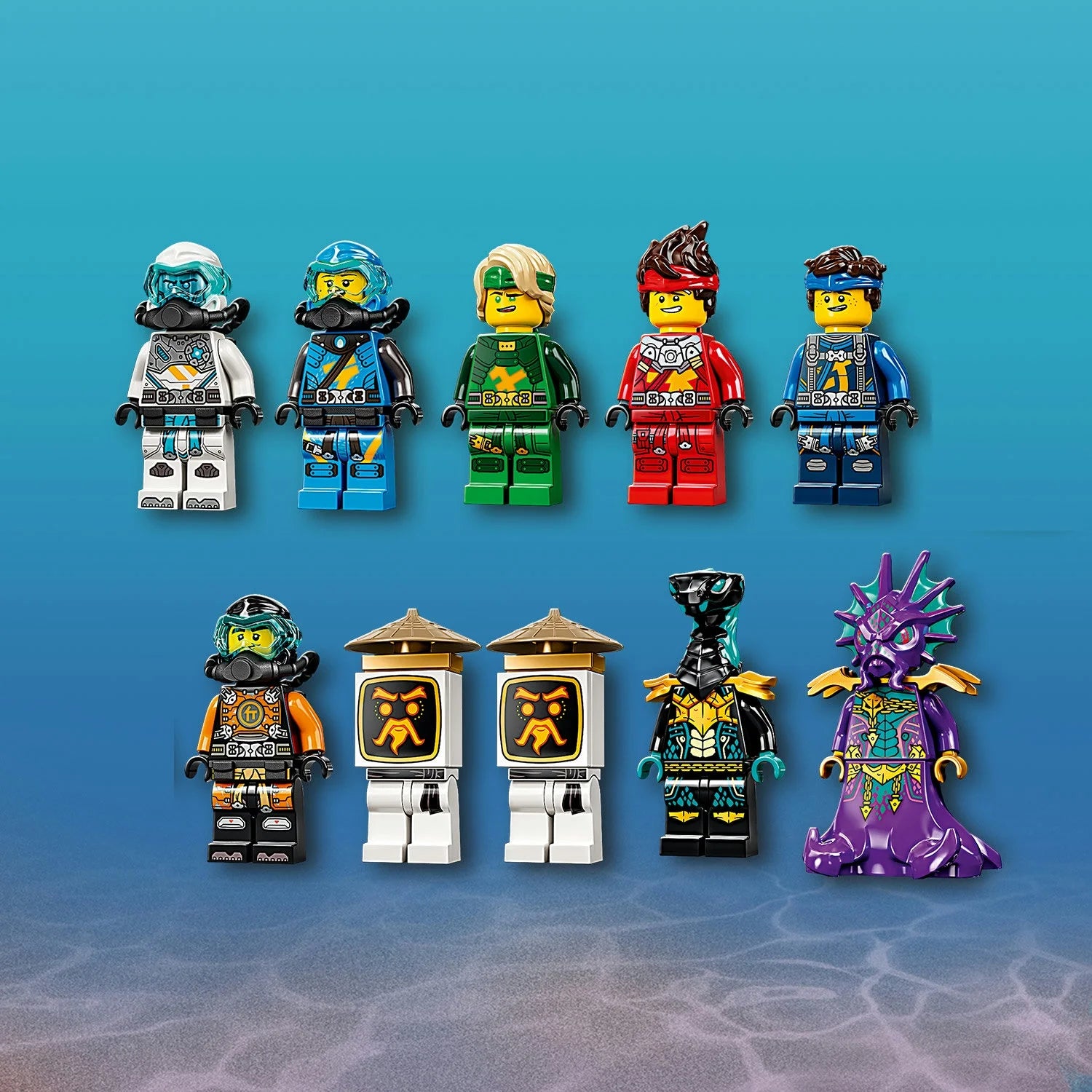LEGO NINJAGO Hydro Bounty U-Boot-Bauset 71756 mit Kai- und Nya-Minifiguren, Ninja-Spielzeug, Geschenk für Jungen und Mädchen ab 9 Jahren