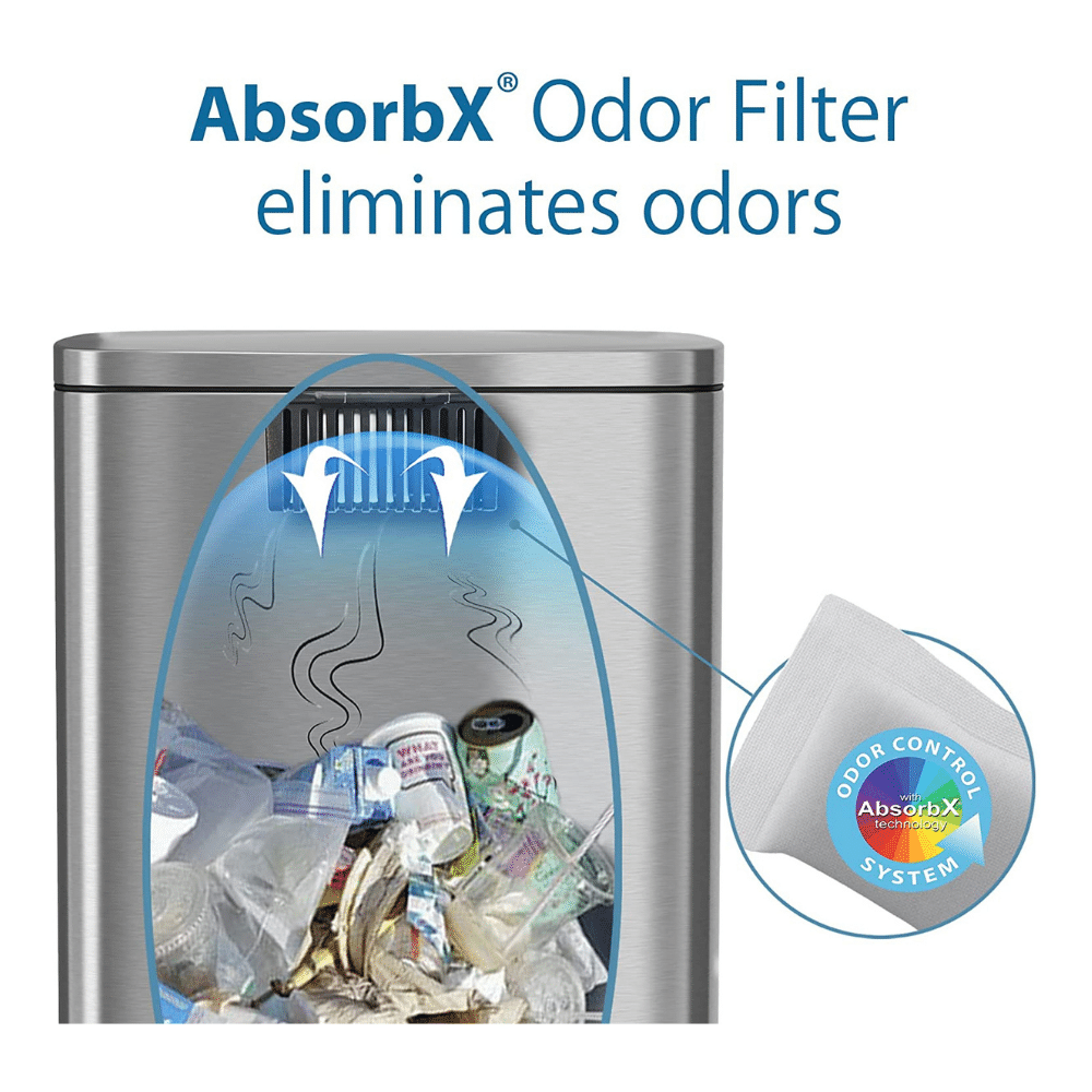 iTouchless SoftStep 13,2-Gallonen-Küchen-Treteimer aus Edelstahl