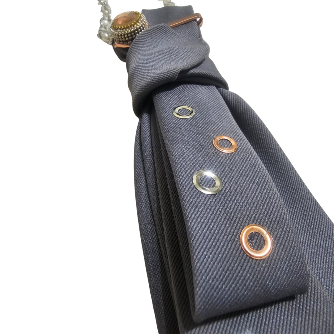 Rebel Grey 4-in-1 Jeweled Tie