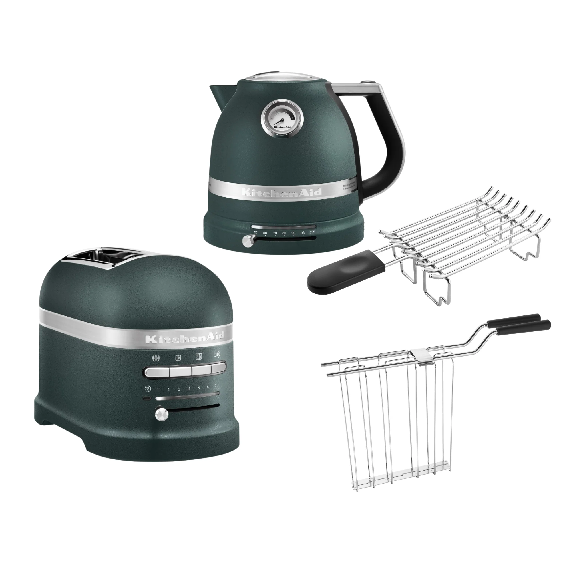KitchenAid Artisan Frühstücksset 2025 mit Wasserkocher 5KEK1522, 2-Schlitz-Toaster 5KMT2204 und Brötchenhalter