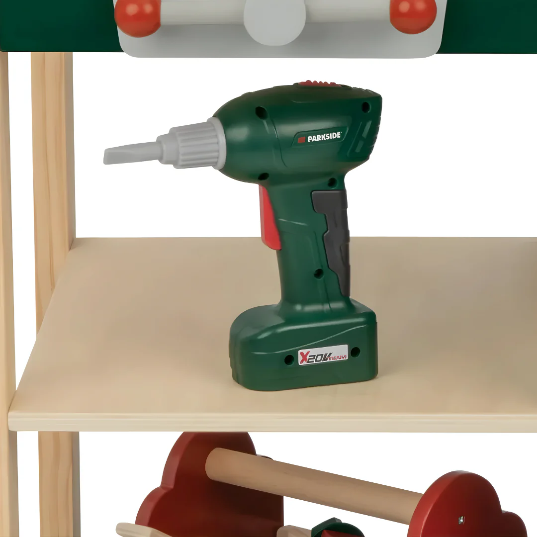 2025 Playtive Junior Premium børnearbejdsbænk | Komplet sæt med 74 dele