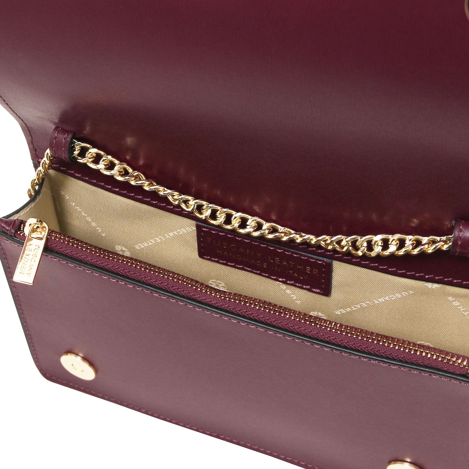 Opera - Leather clutch with chain strap | TL142505
