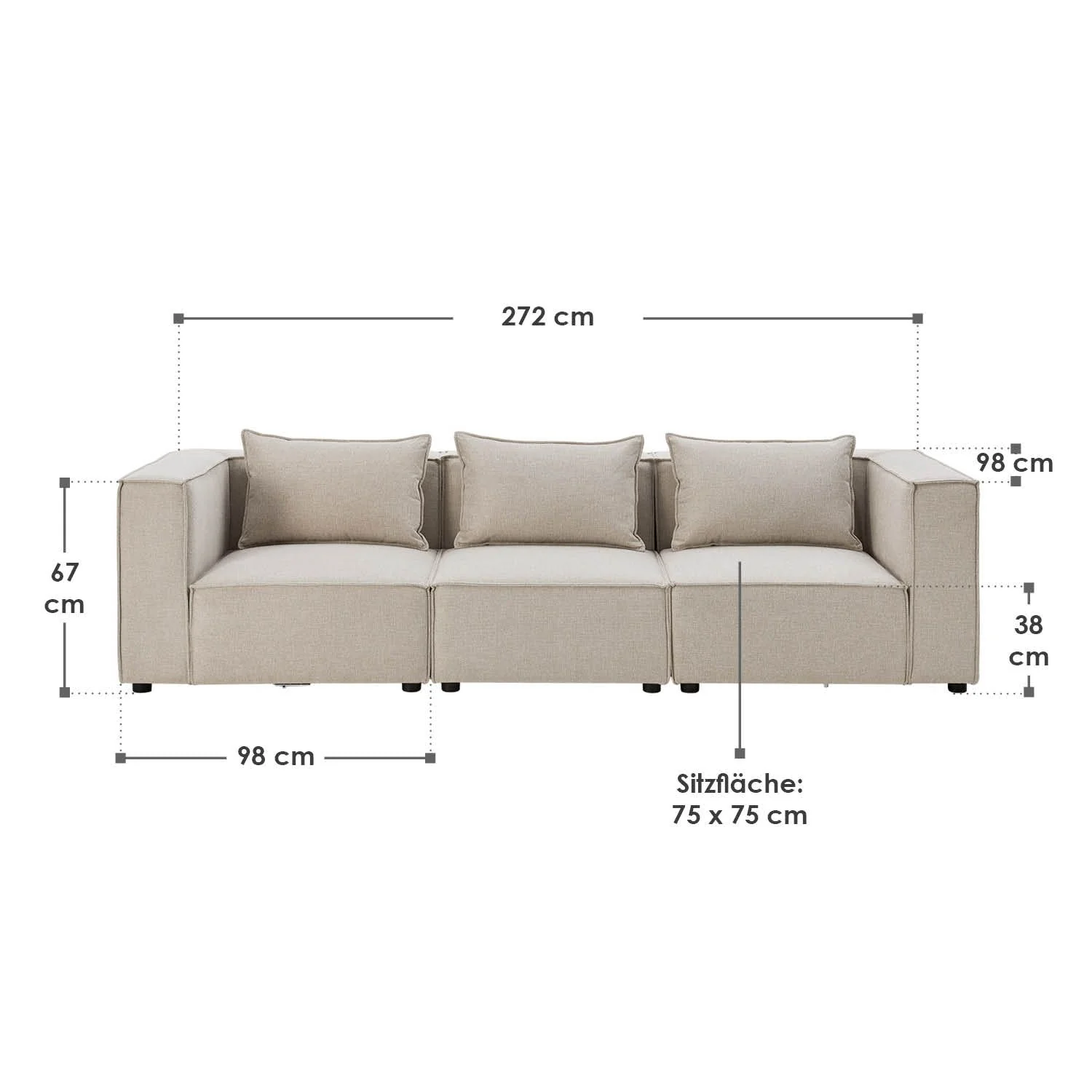 Canapé modulaire Domas M 2025 - 3 places