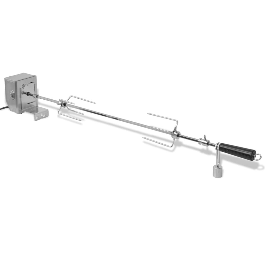 Broche à barbecue professionnelle Vidaxl avec moteur en acier 900 mm