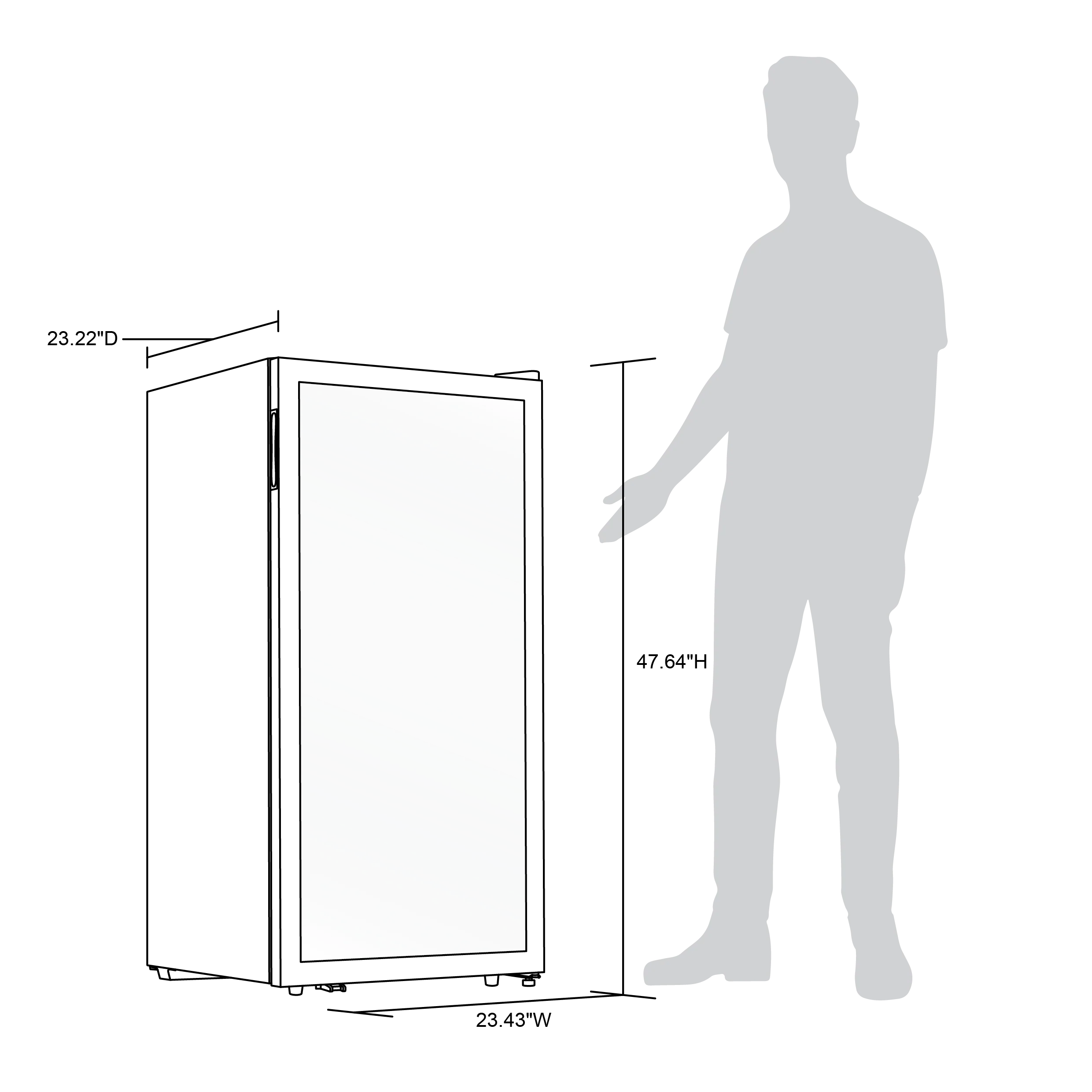 2025 Newair® Fritstående vinkøleskab i rustfrit stål – 76 flasker – 23 med dobbelt zone