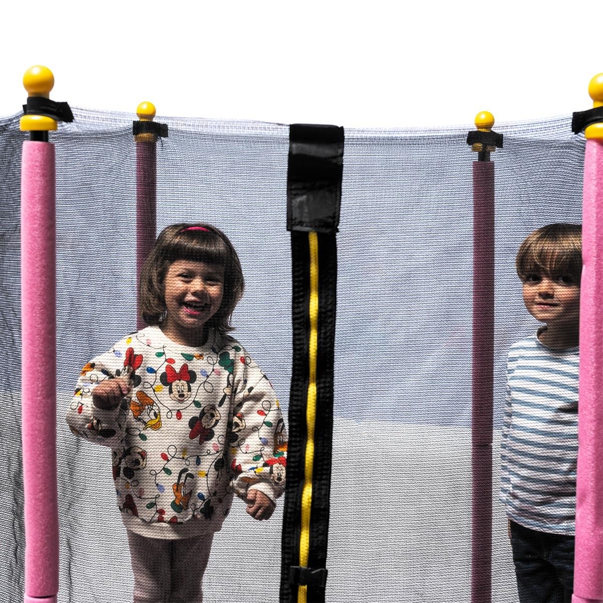 Kindertrampolin 140 Plus Pink - Outdoor-Spiele und Spielzeug für Kinder