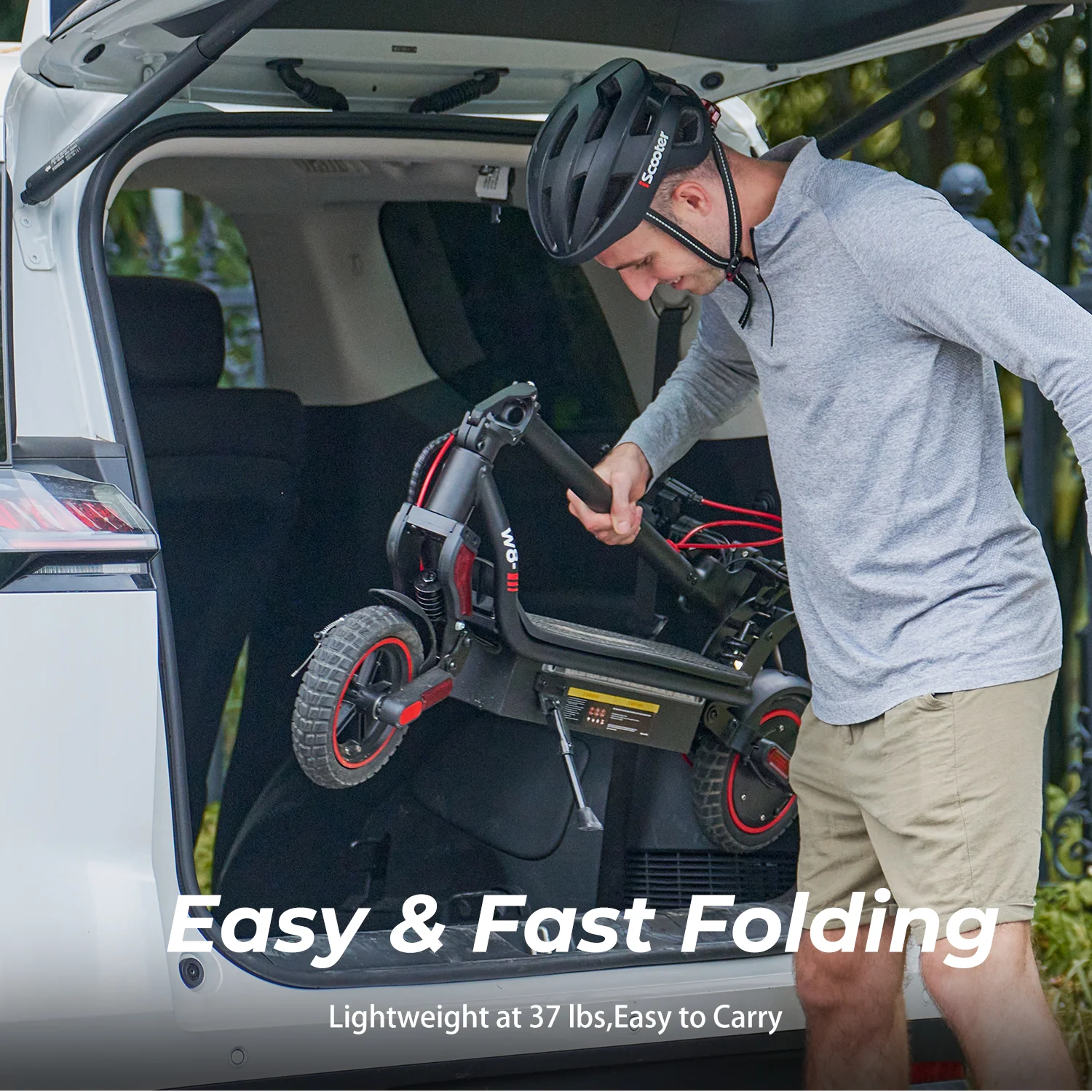 2025 iScooter W8 500W El-scooter med terrængående dæk