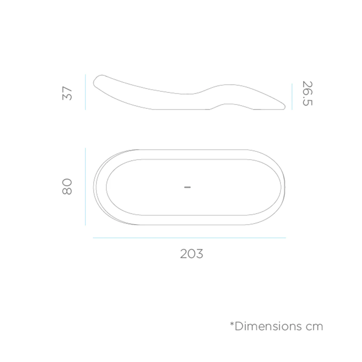 CIRCOOLar Flache Sonnenliege aus recyceltem Material