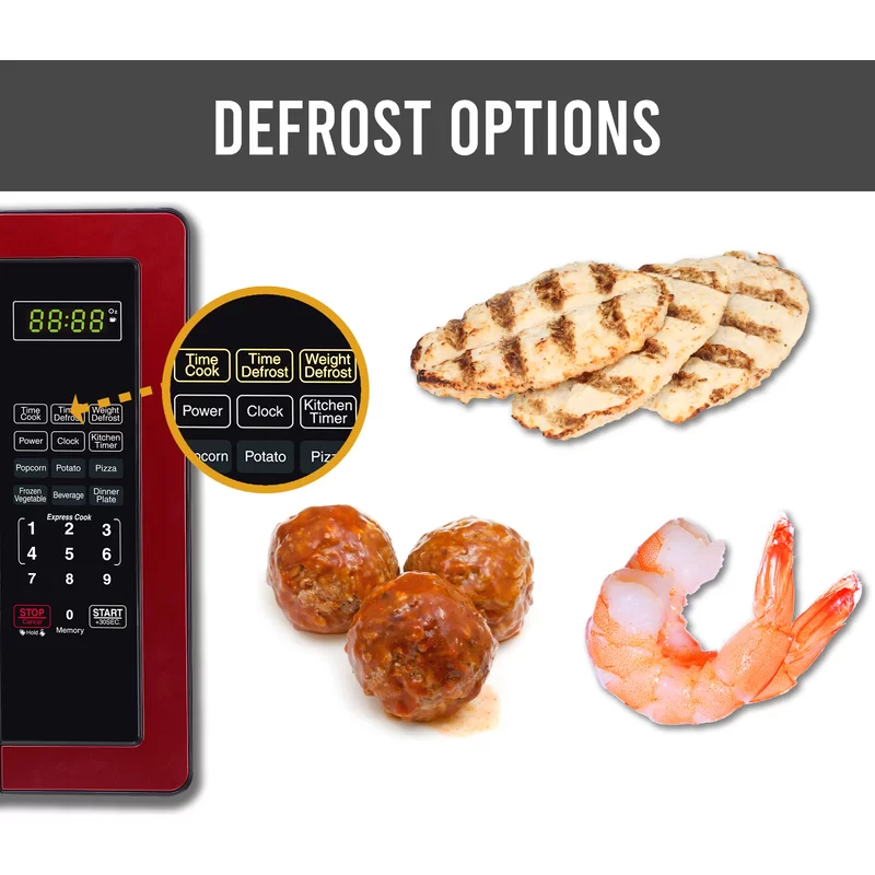 2025 Farberware FMO11AHTBKN 1000 Watt bordmikrobølgeovn - Metallisk rød