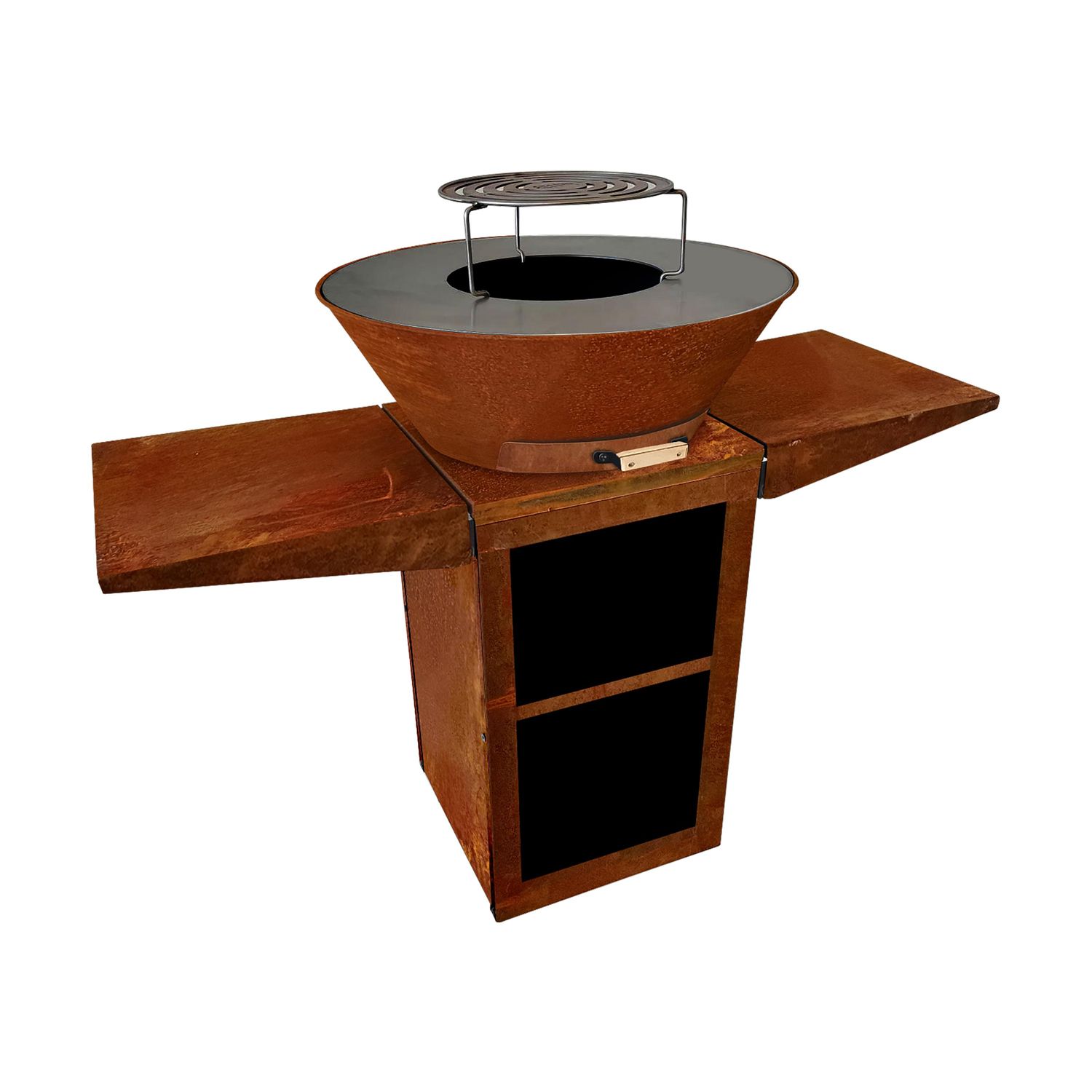 Cortenstahl-Grill mit 60 cm Grillplatte