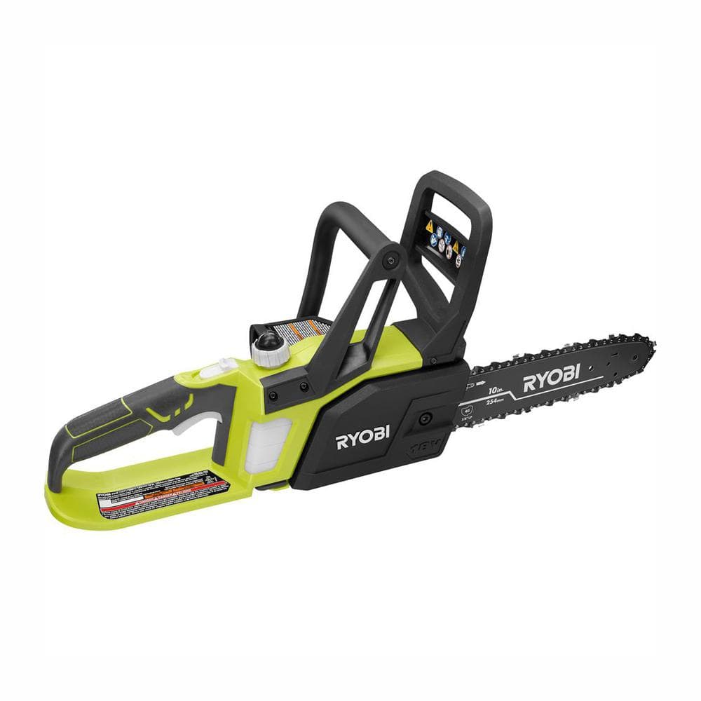 2025 RYOBI ONE+ 18V 10-tommer batteridrevet motorsav (kun værktøj) P546BTL