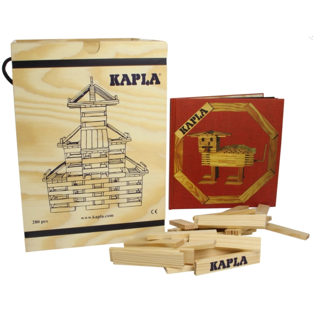 KAPLA 280-delt klodssæt med avanceret dyre- og arkitekturbog