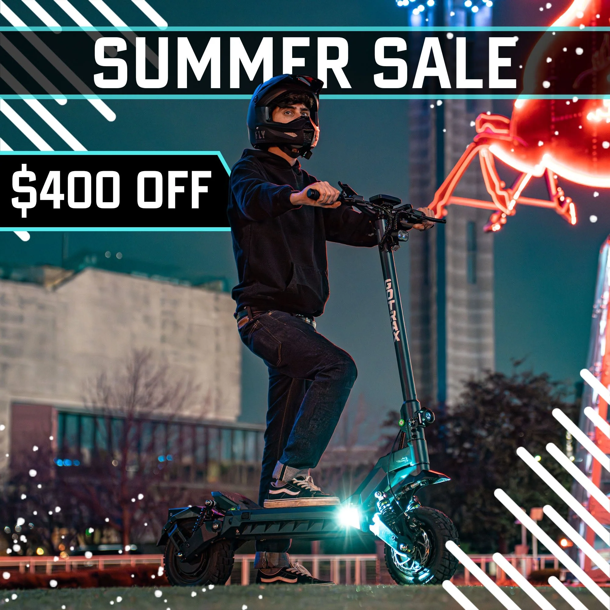 2025 Gotrax GX3 All-Terrain El-scooter – Kraftfuld dobbeltmotor. Tophastighed 64 km/t. Terrændæk.