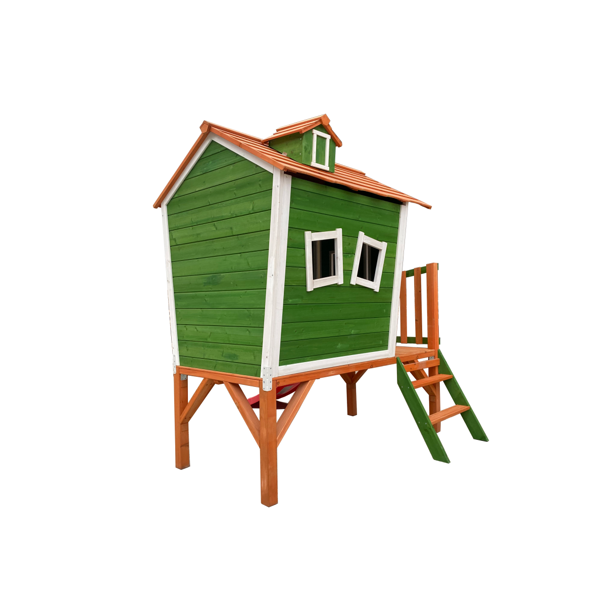 Diversity Green Holzspielhaus für Kinder – Ideales Holzspielhaus für den Innen- und Außenbereich mit FSC®-Zertifizierung