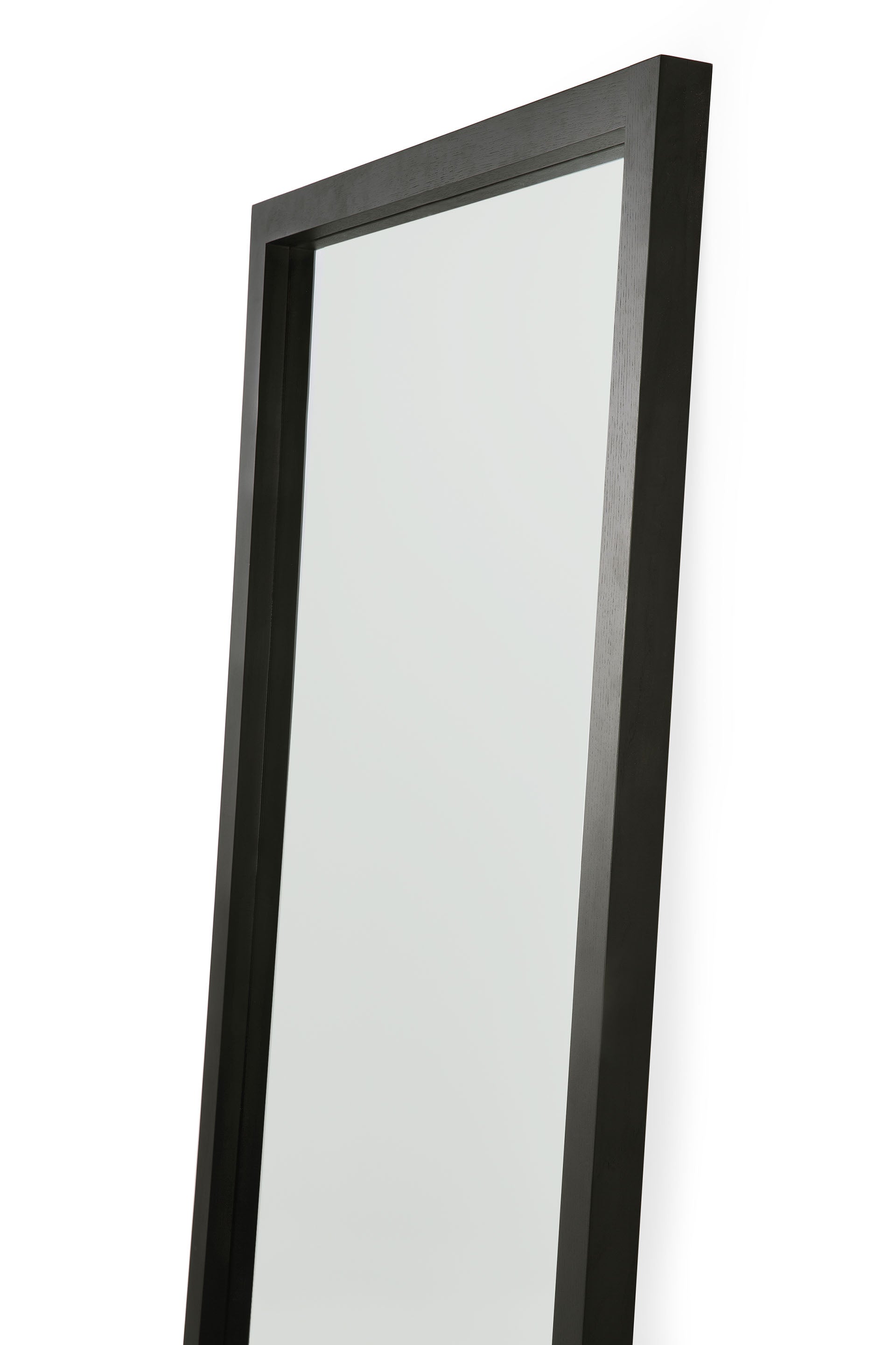 Light Frame Floor Mirror - Black
