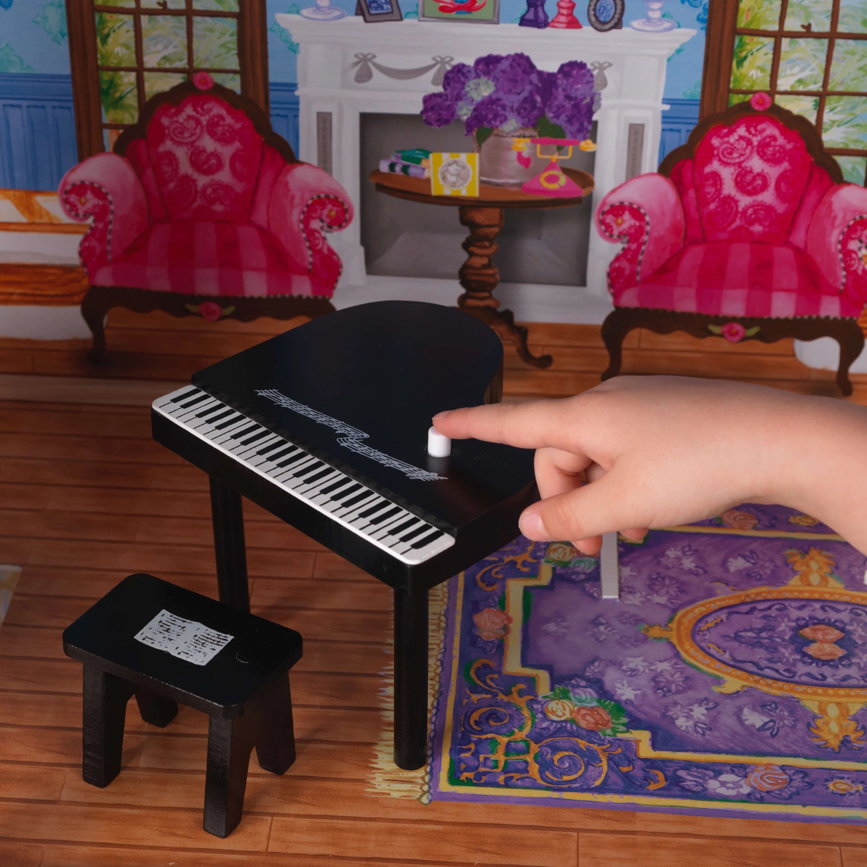 KidKraft Mein verträumtes Puppenhaus aus Holz mit 14 Zubehörteilen