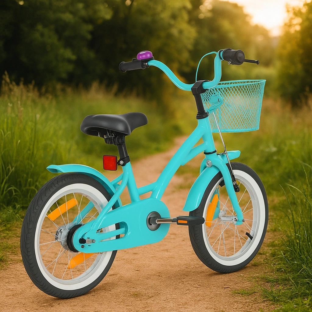 Vélo de ville en acier turquoise 16 pouces pour enfants - GZktXYie86yX