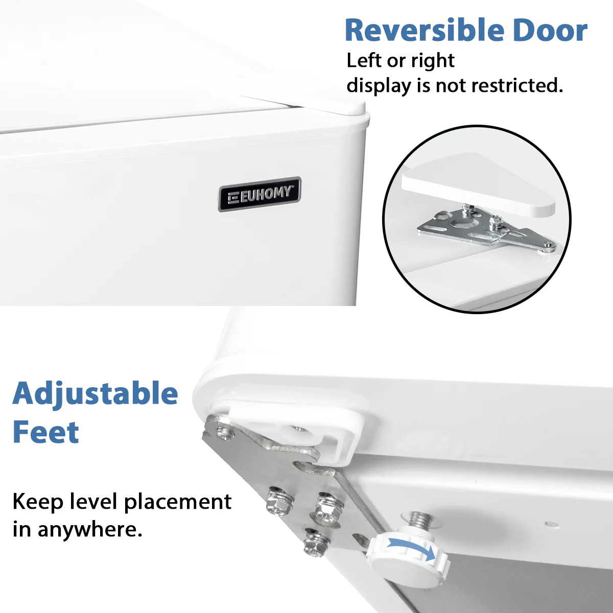 2025 EUHOMY 3,2 kubikfod minikøleskab – indbygget eller fritstående